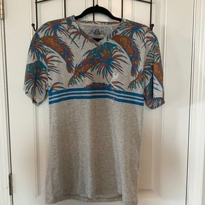 Tropical V Neck Tee Shirt
